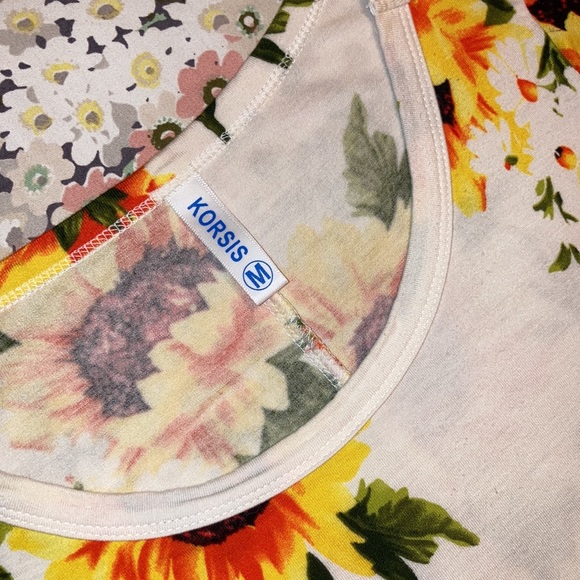 Women’s Korsis Sunflower Fit & Flare Short Sleeve Dress with pockets - Picture 3 of 4